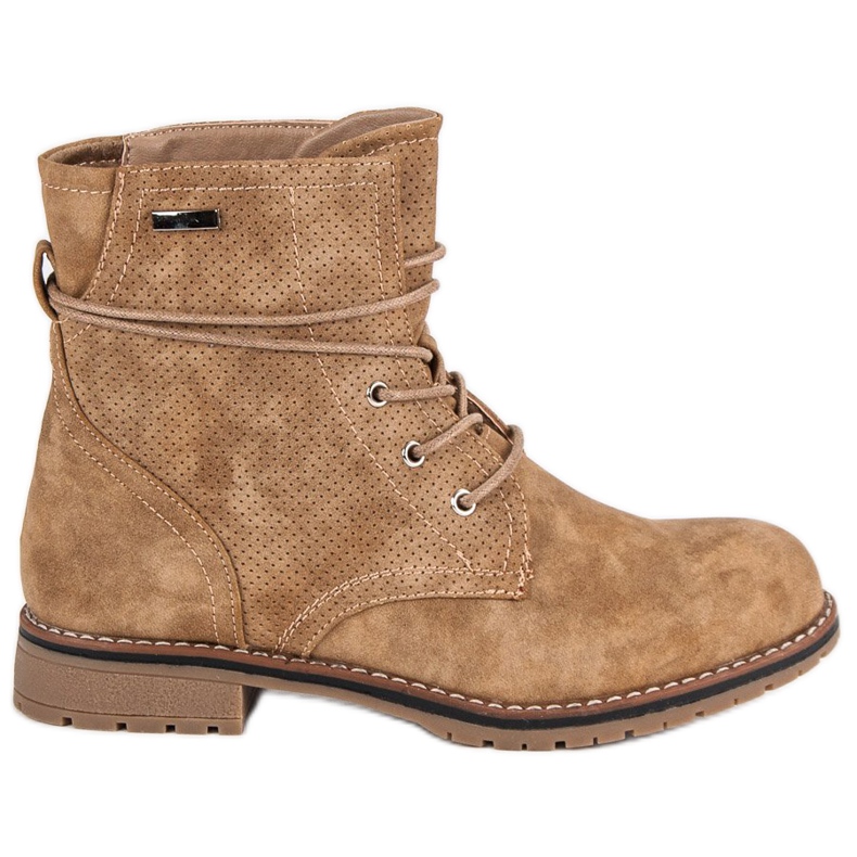 Juliet Teves csizma lapos sarkú barna