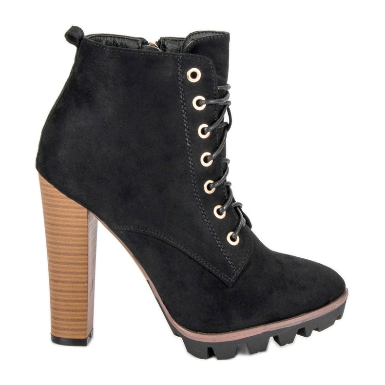 Fekete kötött bokacsizma