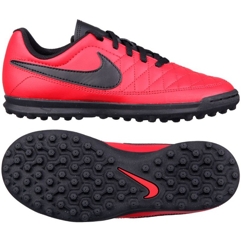 Nike Majestry Tf Jr AQ7896-600 futballcipő piros piros