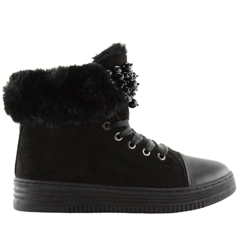 Fekete vastag szigetelésű cipők KK-97 Black