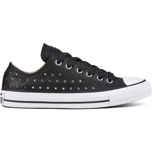 Converse Chuck Taylor All Star bőr fekete fekete ezüst