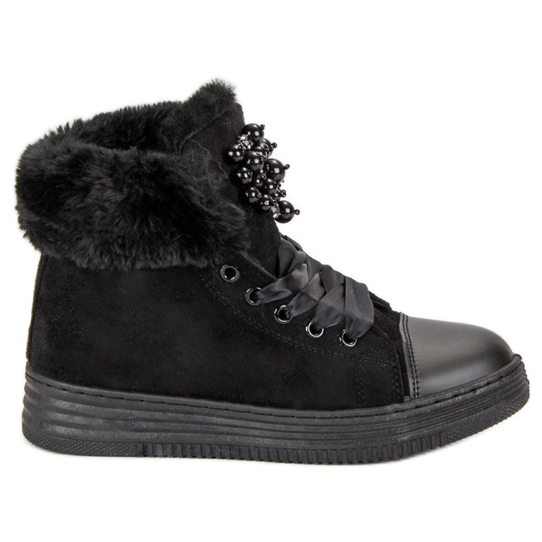 Stílusos cipők szigeteléssel fekete