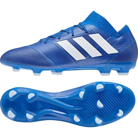 Adidas Nemeziz 18.2 Fg M DB2092 futballcipő kék kék Adidas Nemeziz 18.2 Fg M DB2092 futballcipő kék kék