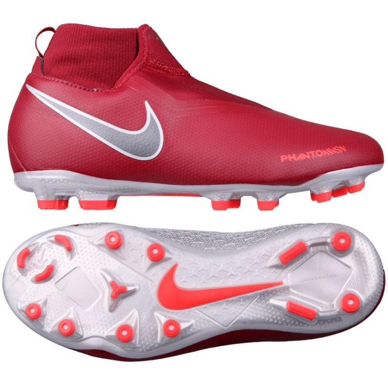 Nike Phantom VSN Academy DF FG Jr AO3287-606 futballcipő piros