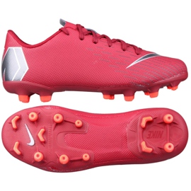 Nike Mercurial Vapor 12 Academy Gs Mg Jr AH7347-606 futballcipő piros piros Nike Mercurial Vapor 12 Academy Gs Mg Jr AH7347-606 futballcipő piros piros