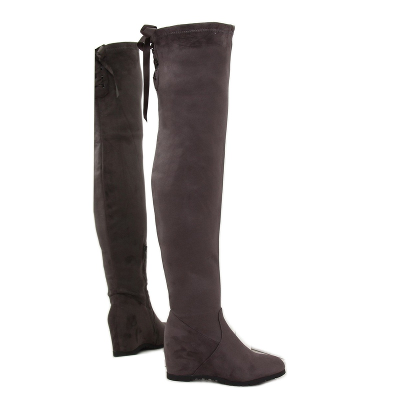 Szürke Túlcsizma ék sarkú 168-139 Szürke Szürke Túlcsizma ék sarkú 168-139 Szürke