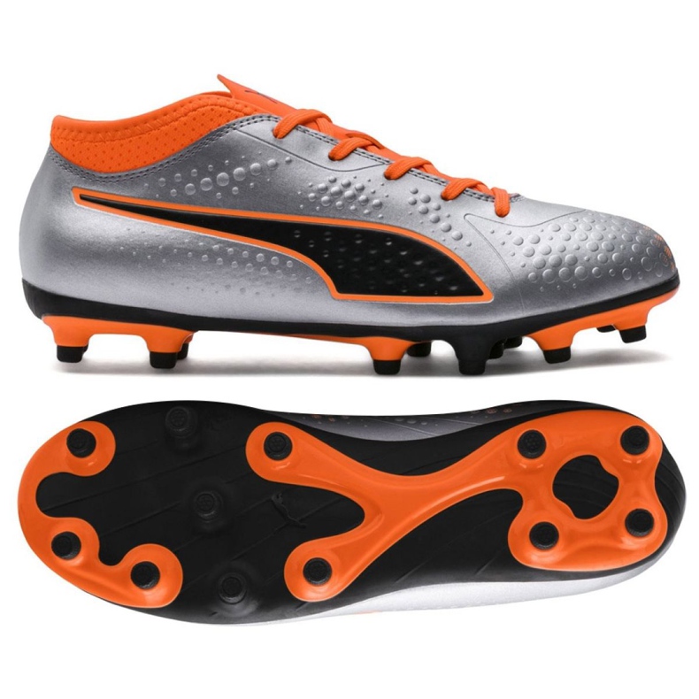 Puma One 4 Syn Fg Jr 104782 01 futballcipő sokszínű szürke