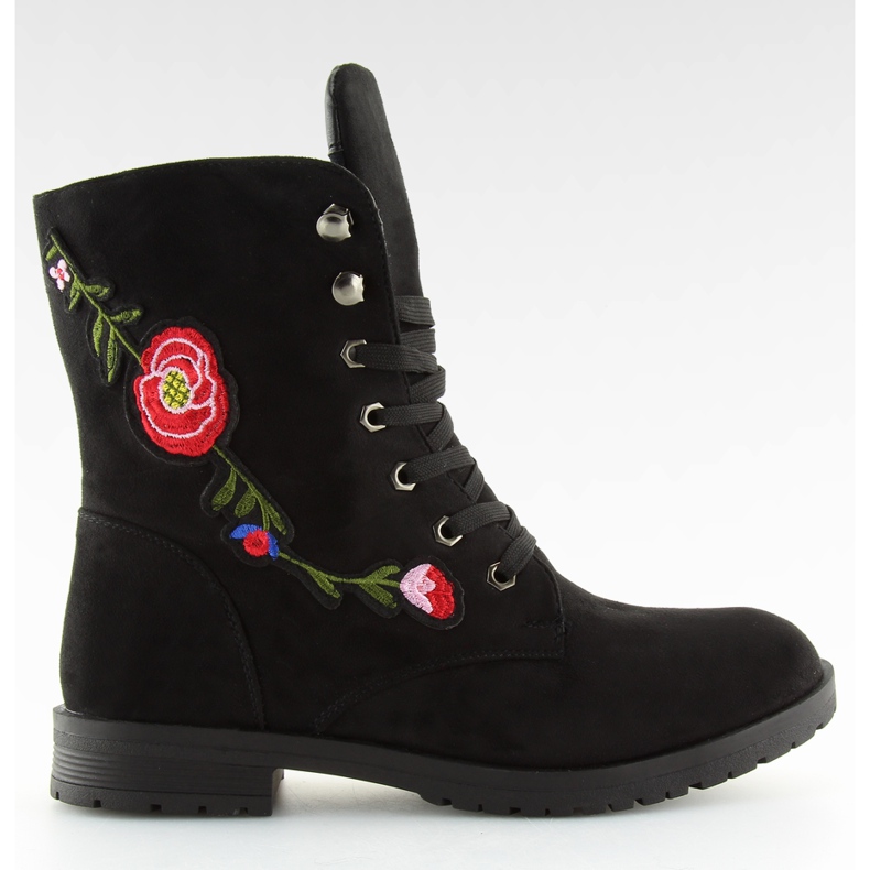 Fekete AB-9 Fekete munkások hímzéssel