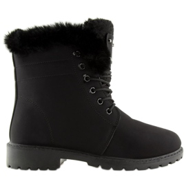 Fekete szigetelésű fa csizma BL137P Fekete