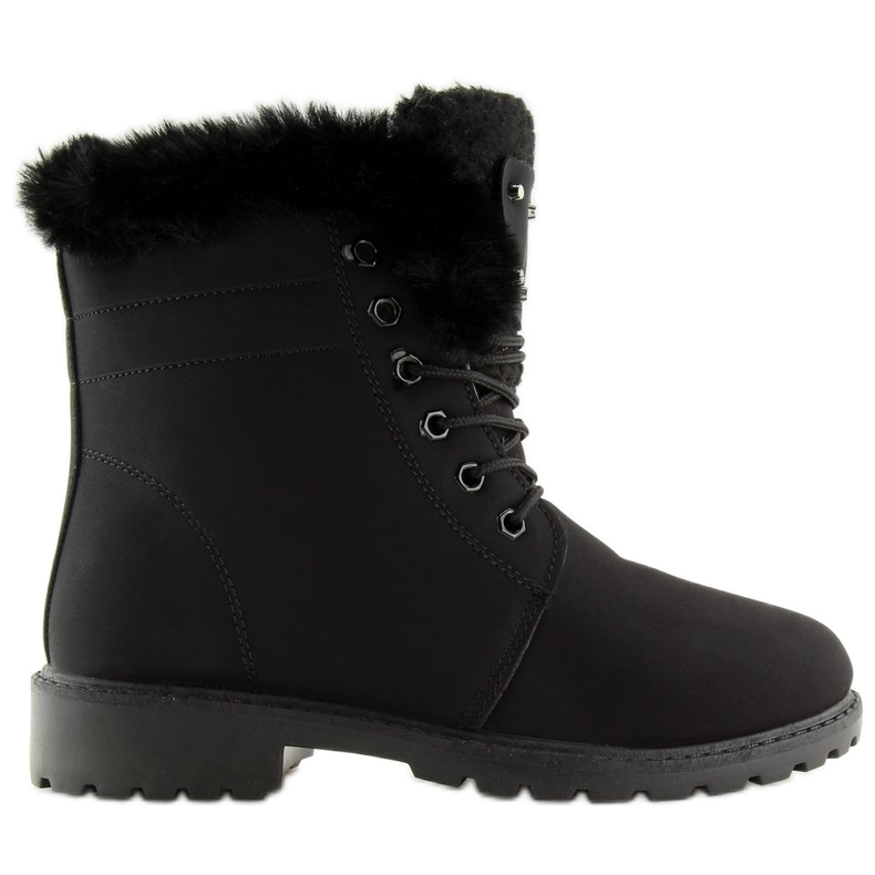 Fekete szigetelésű fa csizma BL137P Fekete Fekete szigetelésű fa csizma BL137P Fekete