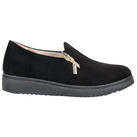 Velúr cipők fekete Velúr cipők fekete