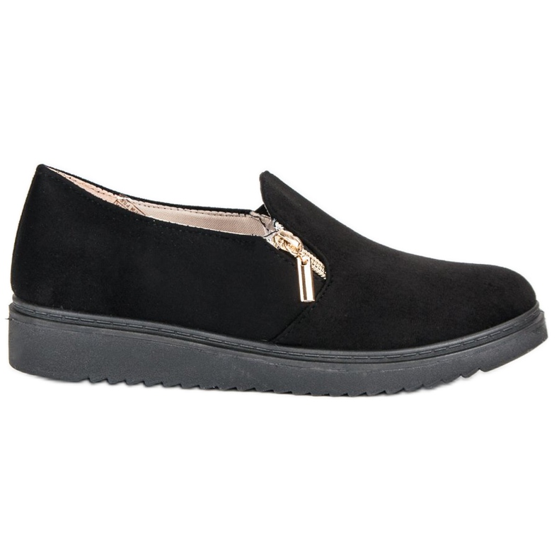 Velúr cipők fekete