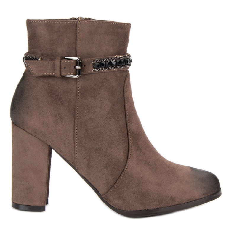 Velúr magas sarkú csizma a VINCEZA-tól barna