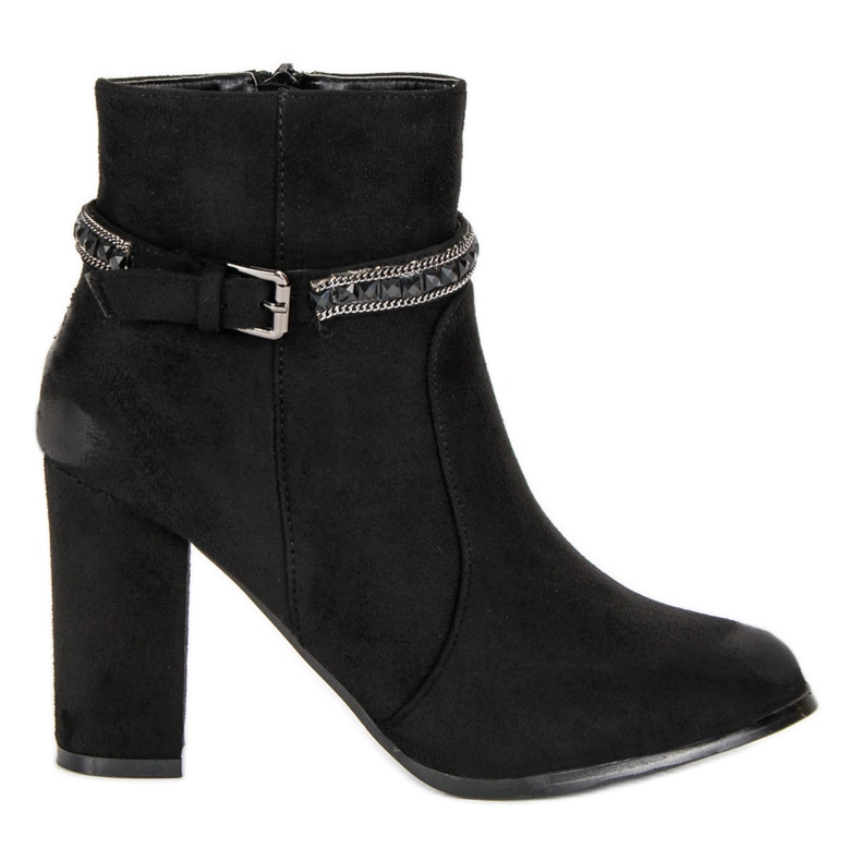 Velúr magas sarkú csizma a VINCEZA-tól fekete