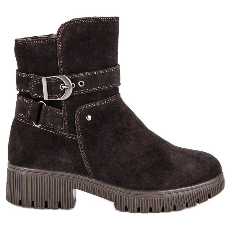 Meleg bőr csizma barna