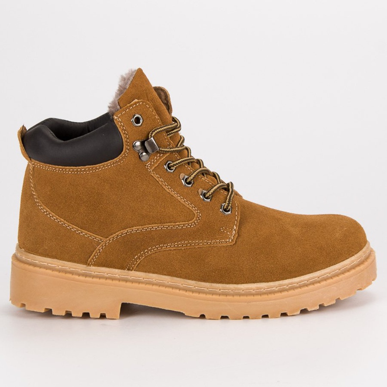 Original Walkman Shoes Szigetelt bőr túracipő barna