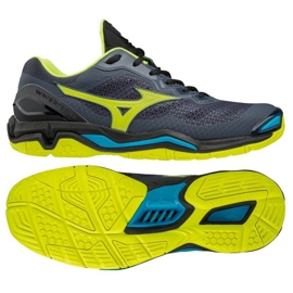 Mizuno Wave Stealth VM X1GA180047 kézilabda cipő fekete szürke
