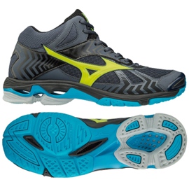 Mizuno Wave Bolt 7 M V1GA186547 röplabda cipő fekete szürke Mizuno Wave Bolt 7 M V1GA186547 röplabda cipő fekete szürke