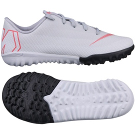 Nike Mercurial VaporX 12 Academy Tf Jr AH7353-060 futballcipő szürke szürke Nike Mercurial VaporX 12 Academy Tf Jr AH7353-060 futballcipő szürke szürke