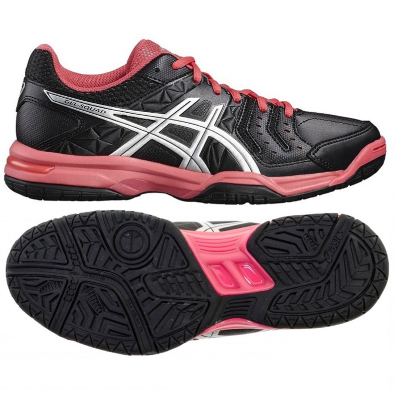 Asics Gel Squad 70 W E568Y-9093 kézilabda cipő fekete fekete