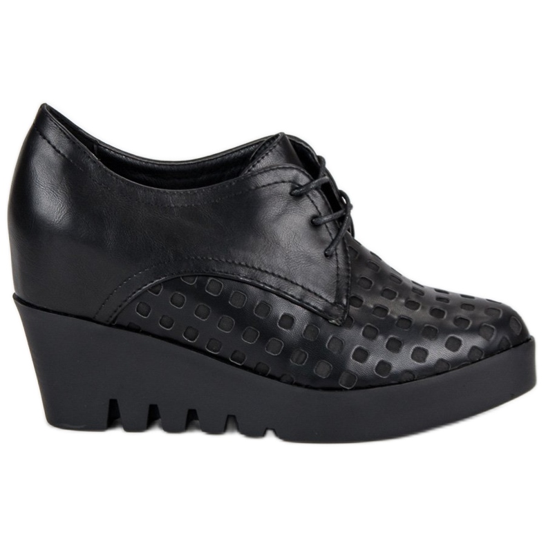 J. Star Áttört cipő ék fekete