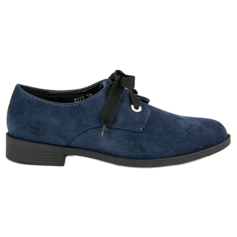 Bestelle Navy blue velúr cipő kék