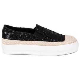J. Star Fekete espadrillák