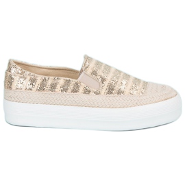 J. Star Arany espadrilles cipők aranysárga J. Star Arany espadrilles cipők aranysárga