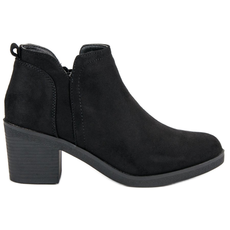 Ideal Shoes Magas sarkú csizma fekete