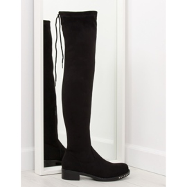 Fekete velúr felsőcipő NS020P fekete Fekete velúr felsőcipő NS020P fekete