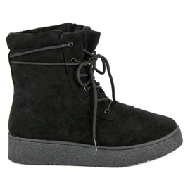 Anesia Paris Fűzős csizma az emelvényen fekete Anesia Paris Fűzős csizma az emelvényen fekete