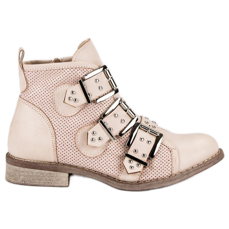 Sweet Shoes Világos rózsaszín csizma fekete