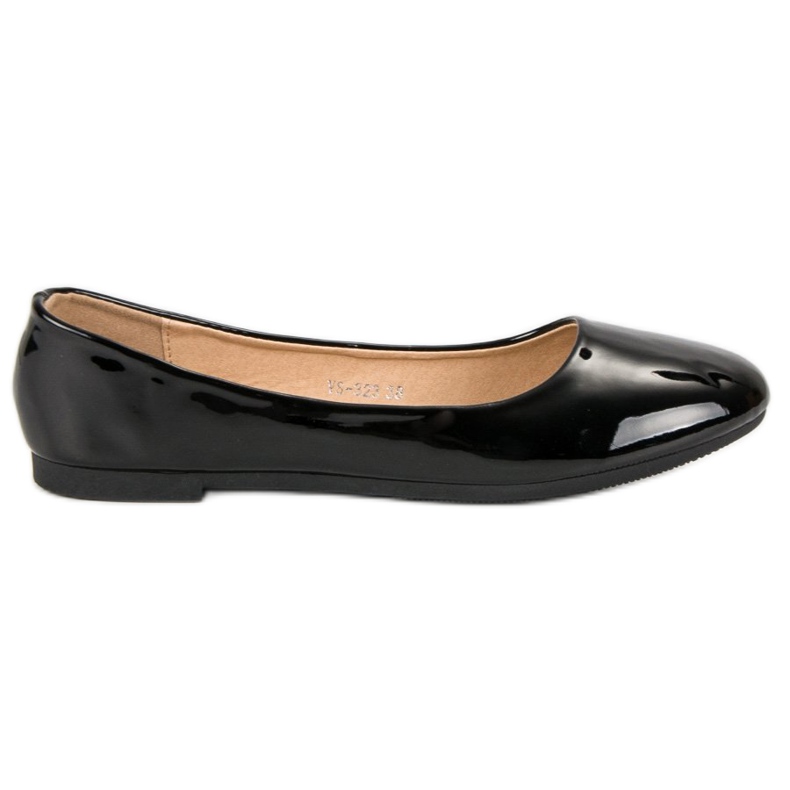 Top Shoes Lakkozott balerinák fekete