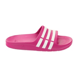 Adidas Duramo Slide K Jr G06797 papucs fehér rózsaszín Adidas Duramo Slide K Jr G06797 papucs fehér rózsaszín
