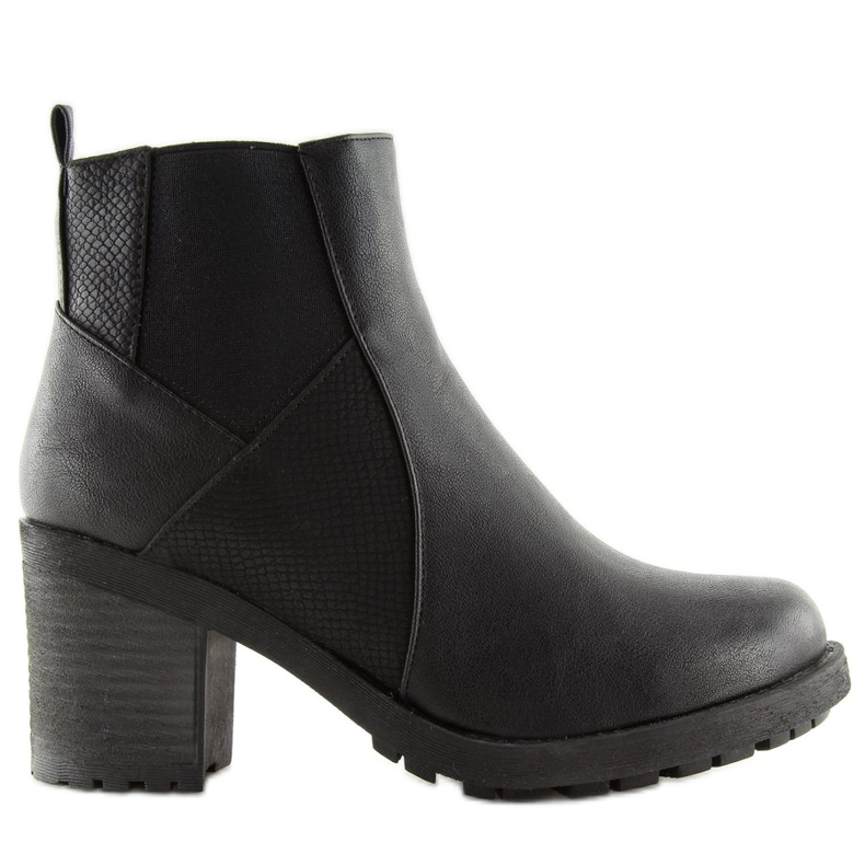 Fekete csizma széles sarokkal 1032-1 Fekete Fekete csizma széles sarokkal 1032-1 Fekete