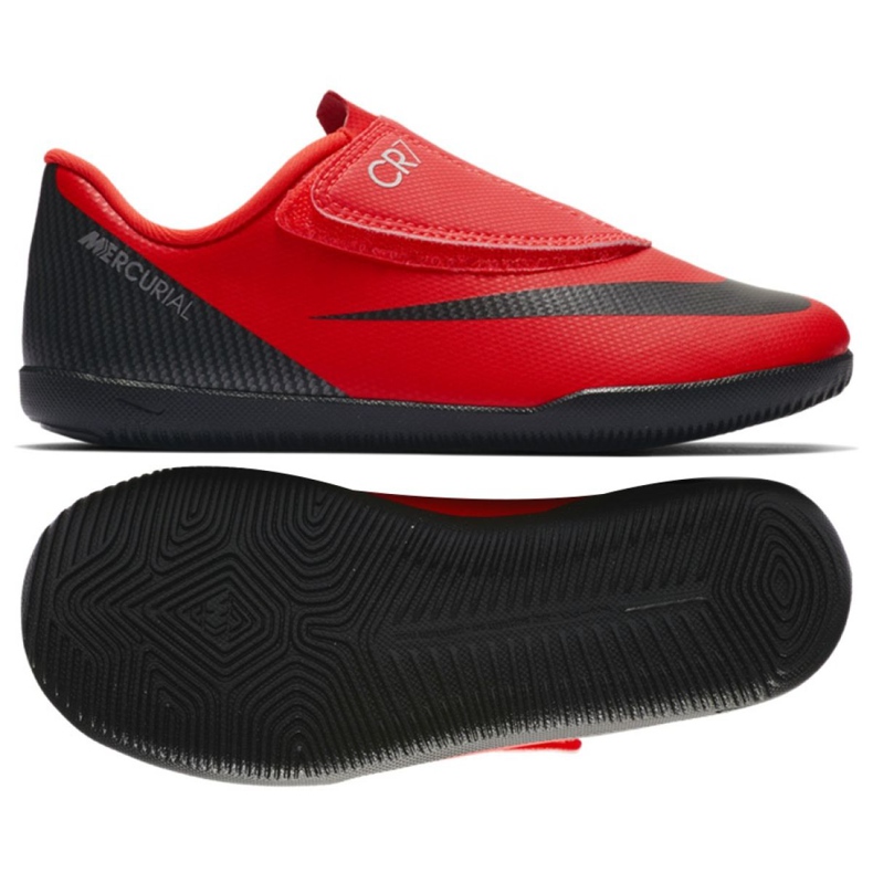 Belső cipő Nike Mercurial Vapor 12 Club Ps (V) CR7 Ic Jr AJ3107-600 piros piros