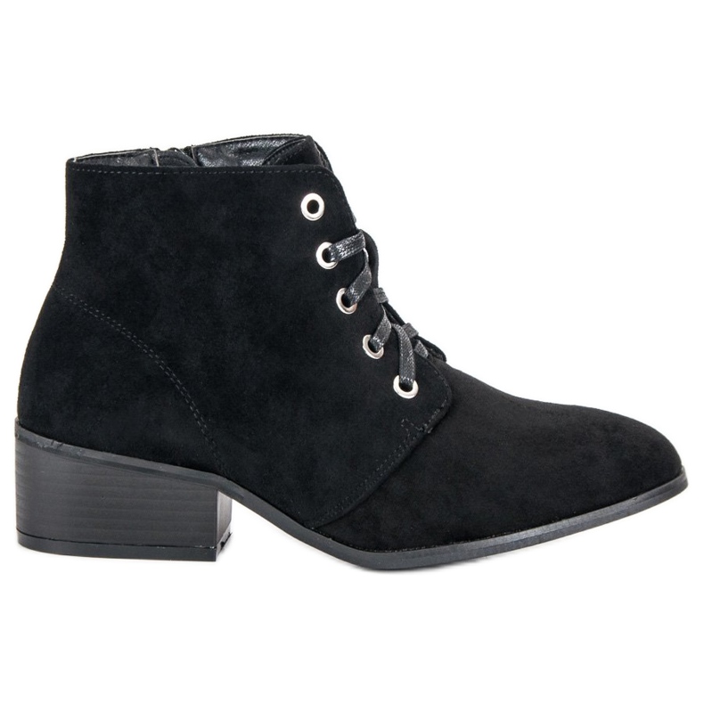 Kötve fekete bokacsizma