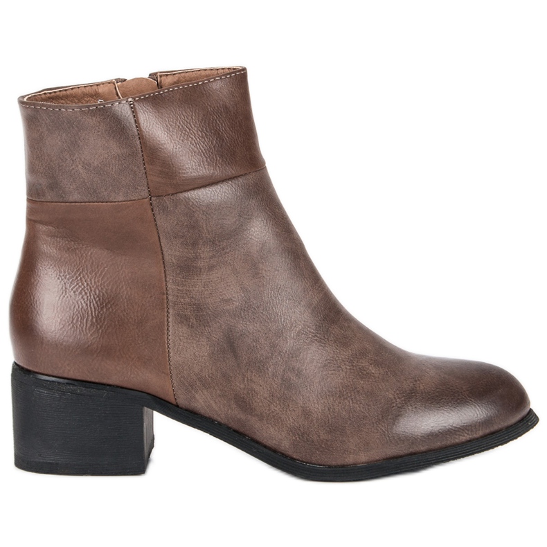 Small Swan Klasszikus magas sarkú csizma fekete barna Small Swan Klasszikus magas sarkú csizma fekete barna