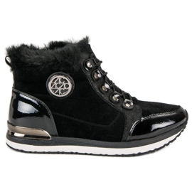 Aclys Divatos kötött cipők fekete