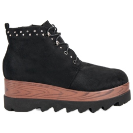 Kylie Velúr ék csizma fekete