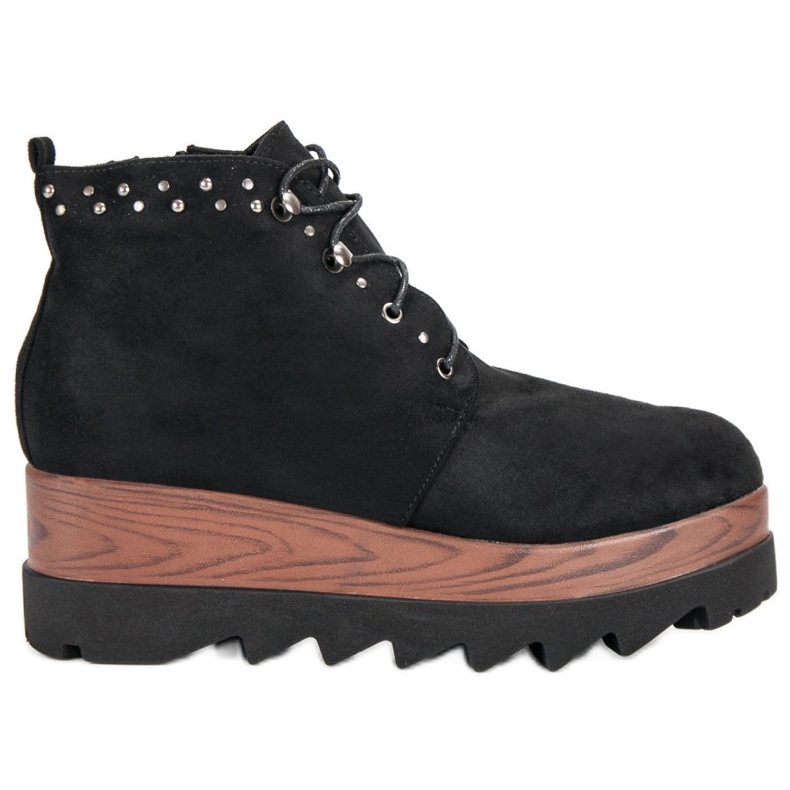 Kylie Velúr ék csizma fekete