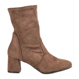 Kylie Csúsztatható velúr csizma bézs Kylie Csúsztatható velúr csizma bézs