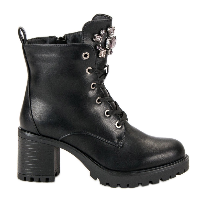 Kylie Kötve csizma a poszton fekete