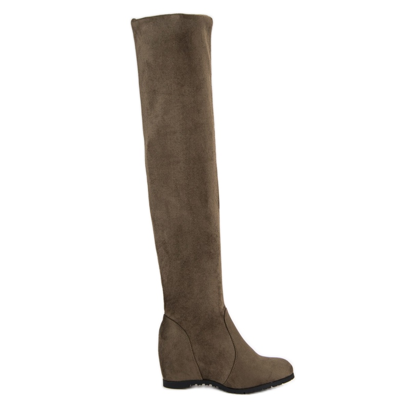 Super Me Magas ékű csizma zöld