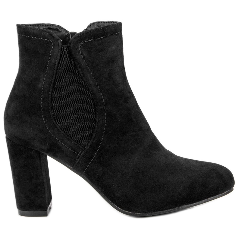 Velúr bokacsizma a postán fekete