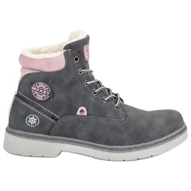 McKey Trappers báránybőr kabátban szürke