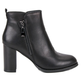 Super Mode Fekete magas sarkú csizma