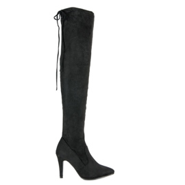 Cm Paris Velúr combcsizma a sarkán fekete Cm Paris Velúr combcsizma a sarkán fekete