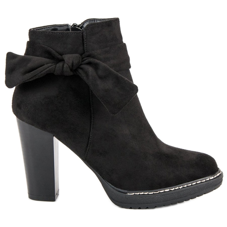 Cm Paris Velúr Chelsea csizma íjjal fekete