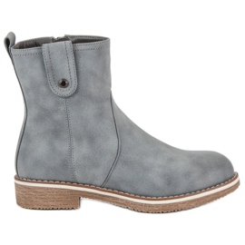 Super Me Kényelmes csizma lapos sarkon szürke Super Me Kényelmes csizma lapos sarkon szürke